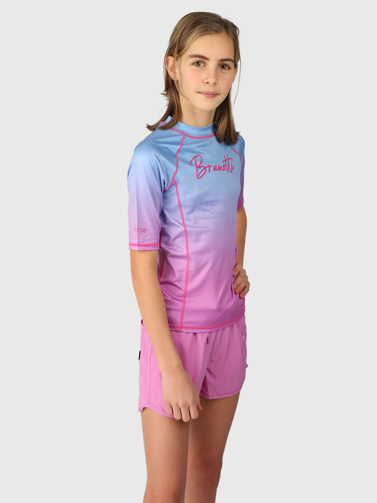 Lineas-Gradient Girls Rashguard | Gradient Bluebell - Image 5