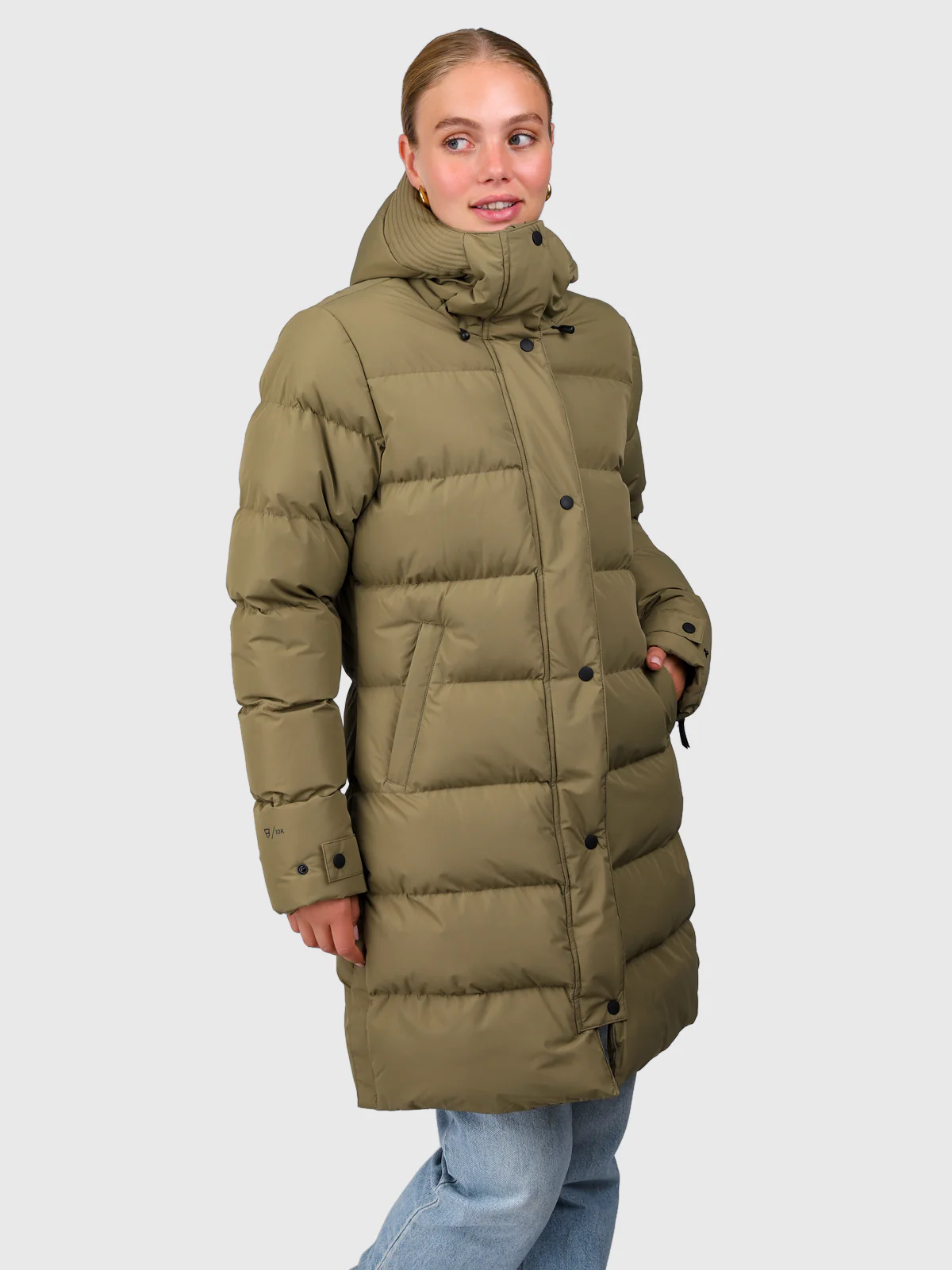 Madwell Women Puffer Jacket | Dusky Green - Image 3