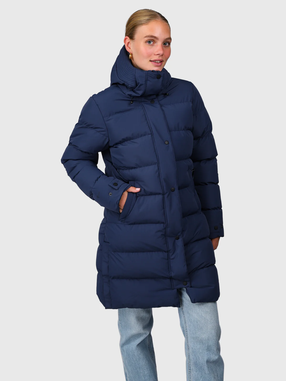 Madwell Women Puffer Jacket | Indigo Blue - Image 3