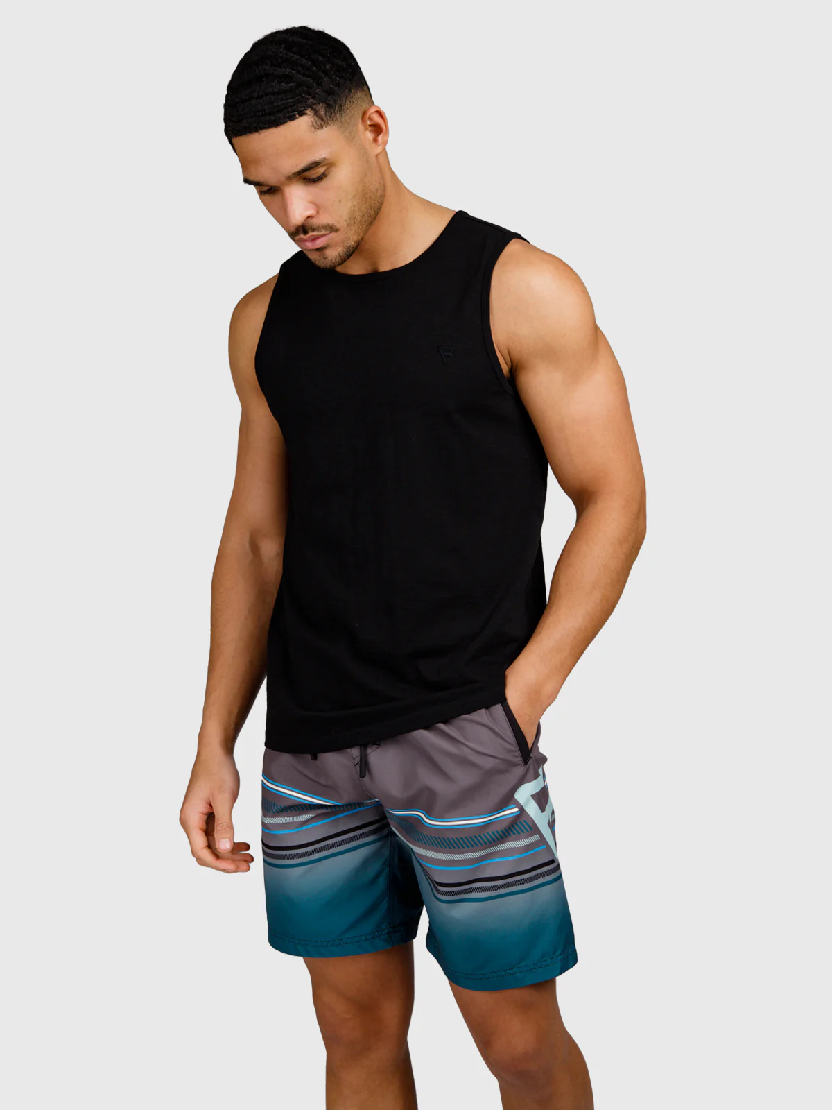 Malaku-Slub Men Singlet | Black - Image 3