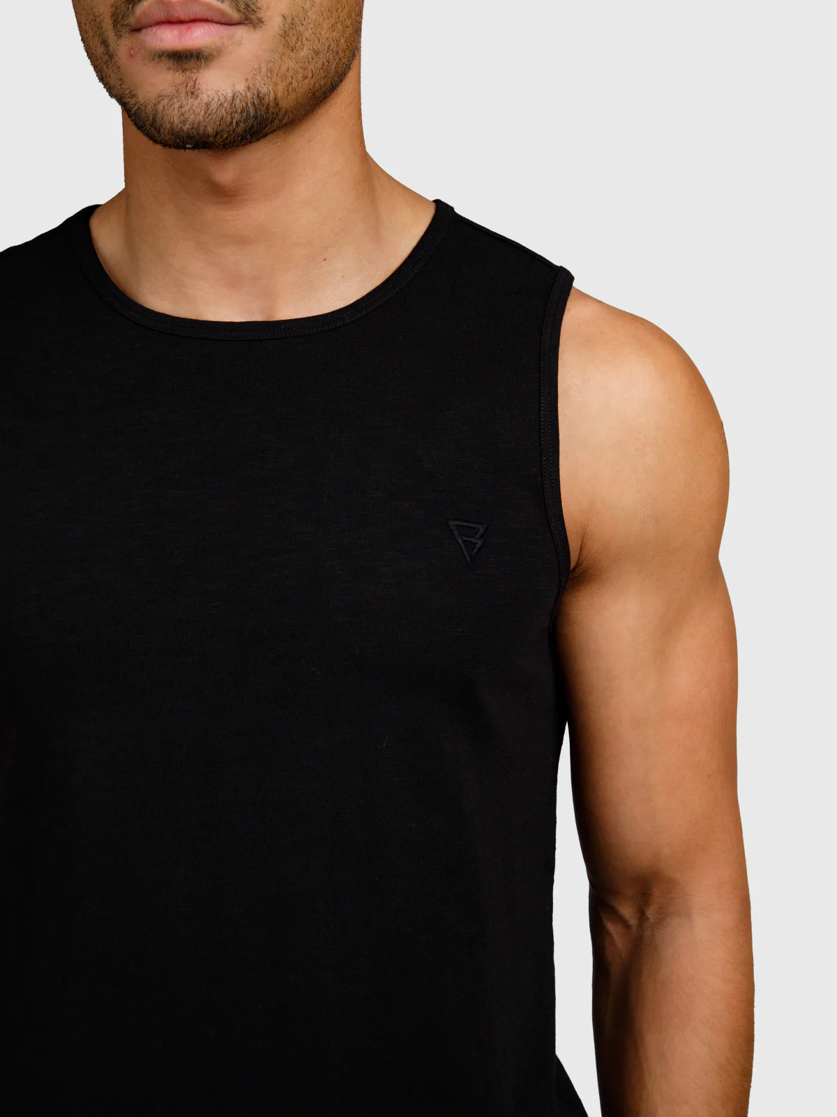Malaku-Slub Men Singlet | Black - Image 6