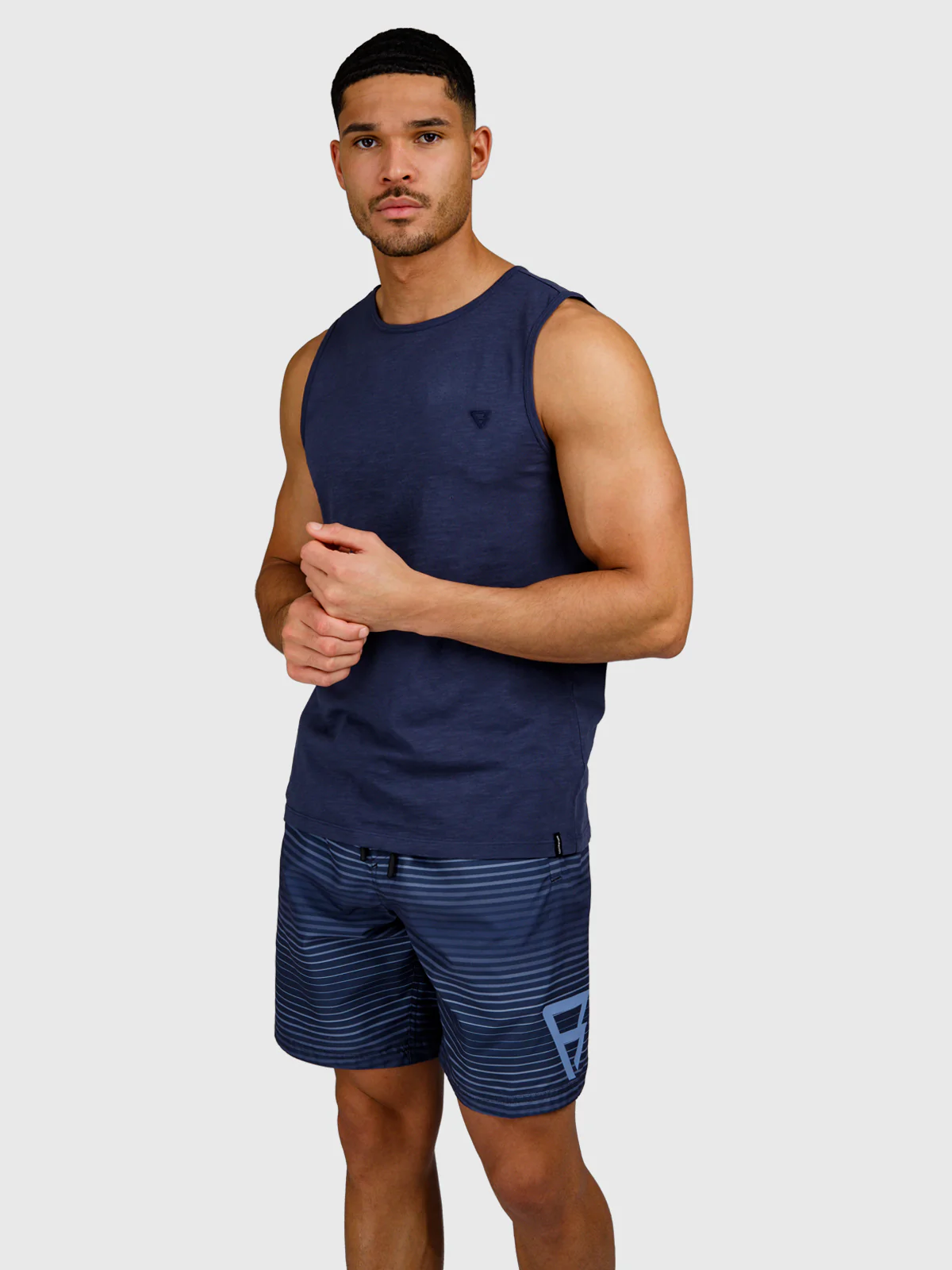 Malaku-Slub Men Singlet | Indigo Blue - Image 3