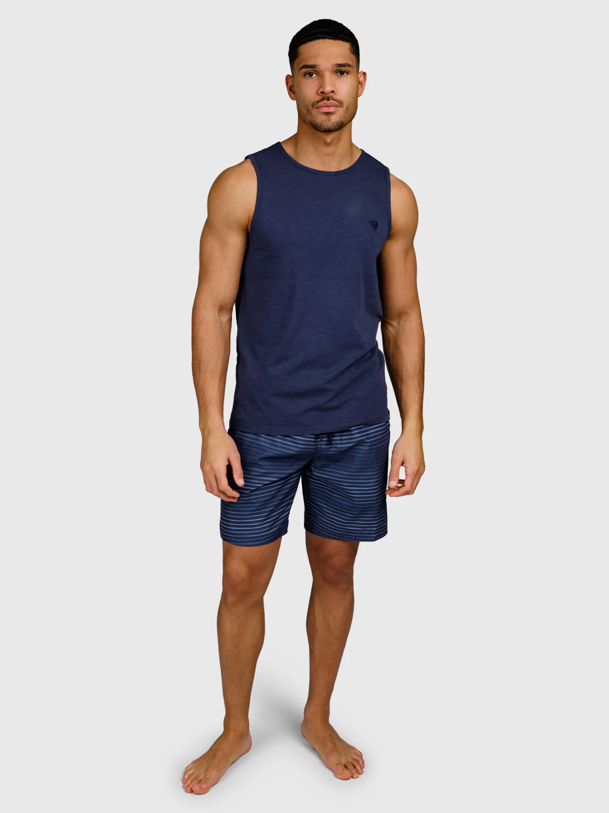 Malaku-Slub Men Singlet | Indigo Blue - Image 5