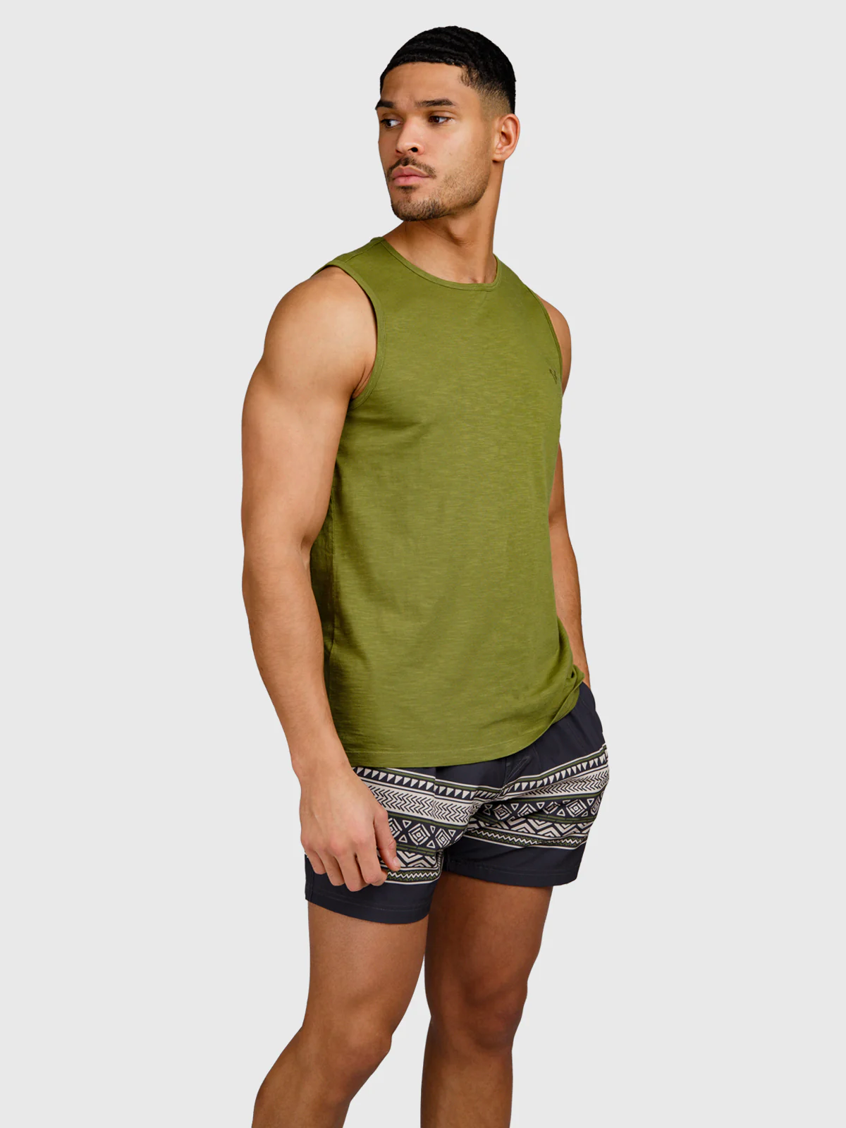 Malaku-Slub Men Singlet | Mayfly - Image 4
