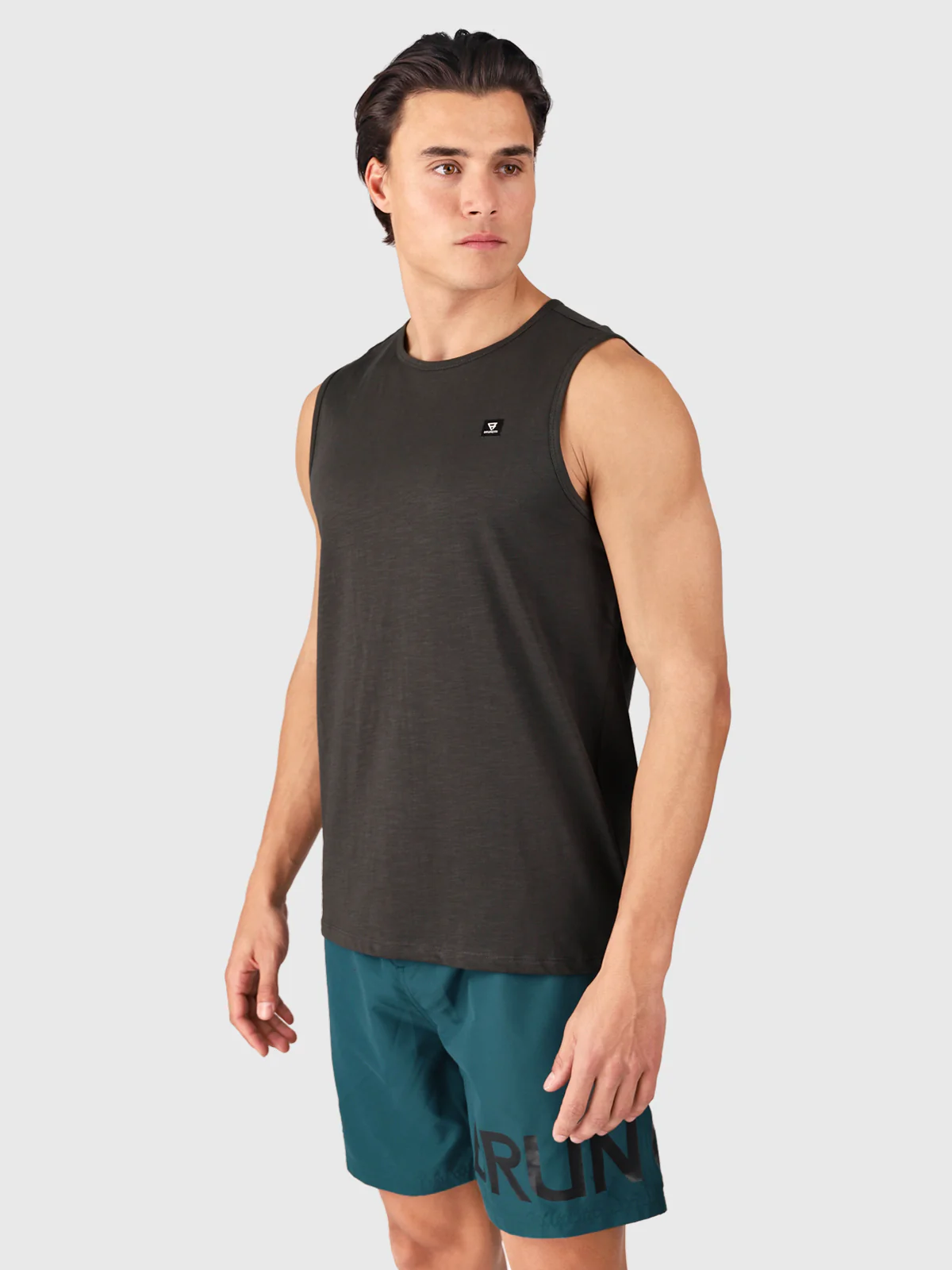 Malaku-Slub Men Singlet | Pirate Black - Image 4