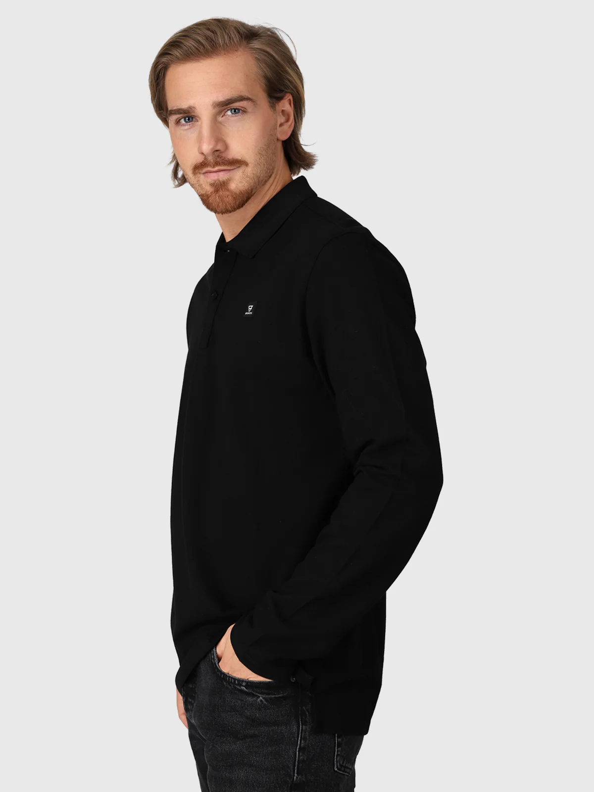 Manica Men Polo Longsleeve | Black - Image 4