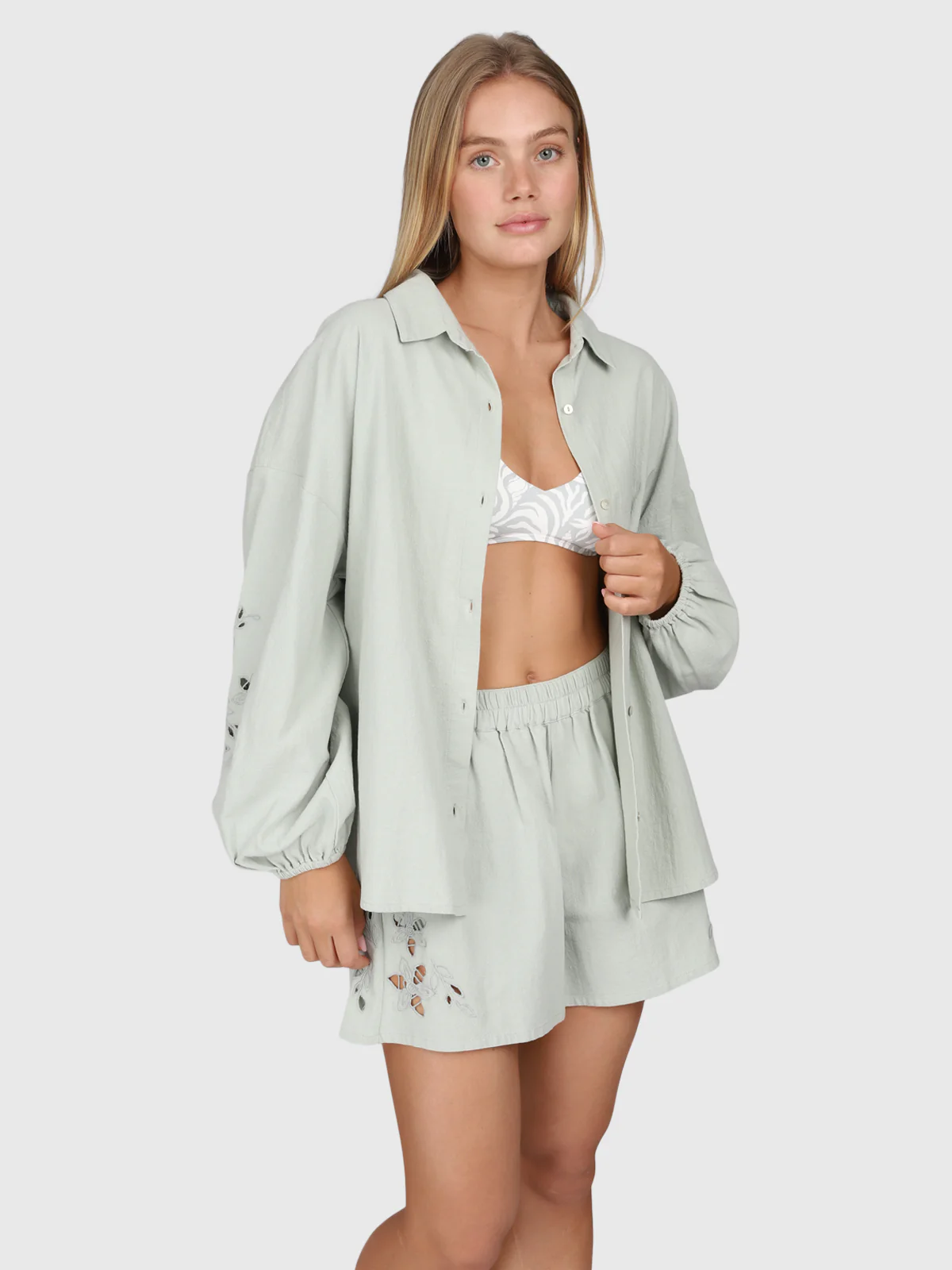 Maysa Women Shirt | Aqua Grey - Image 3
