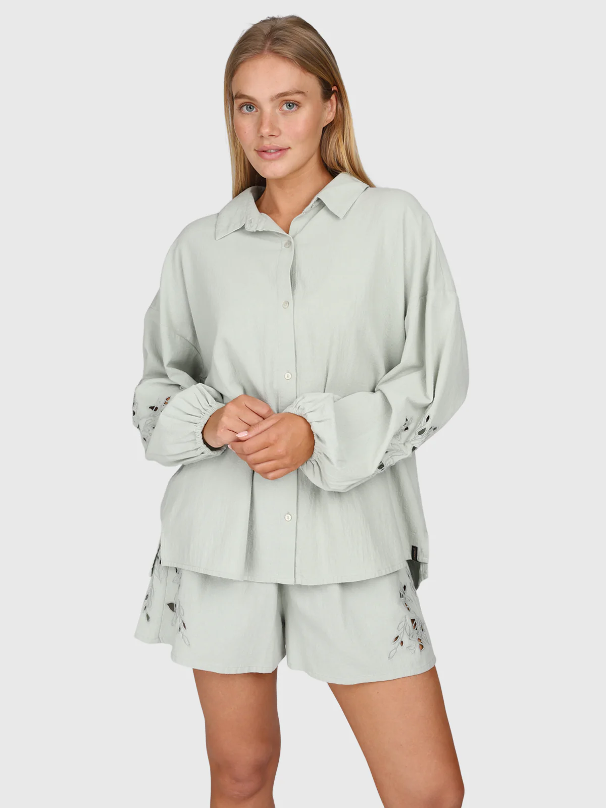 Maysa Women Shirt | Aqua Grey - Image 6