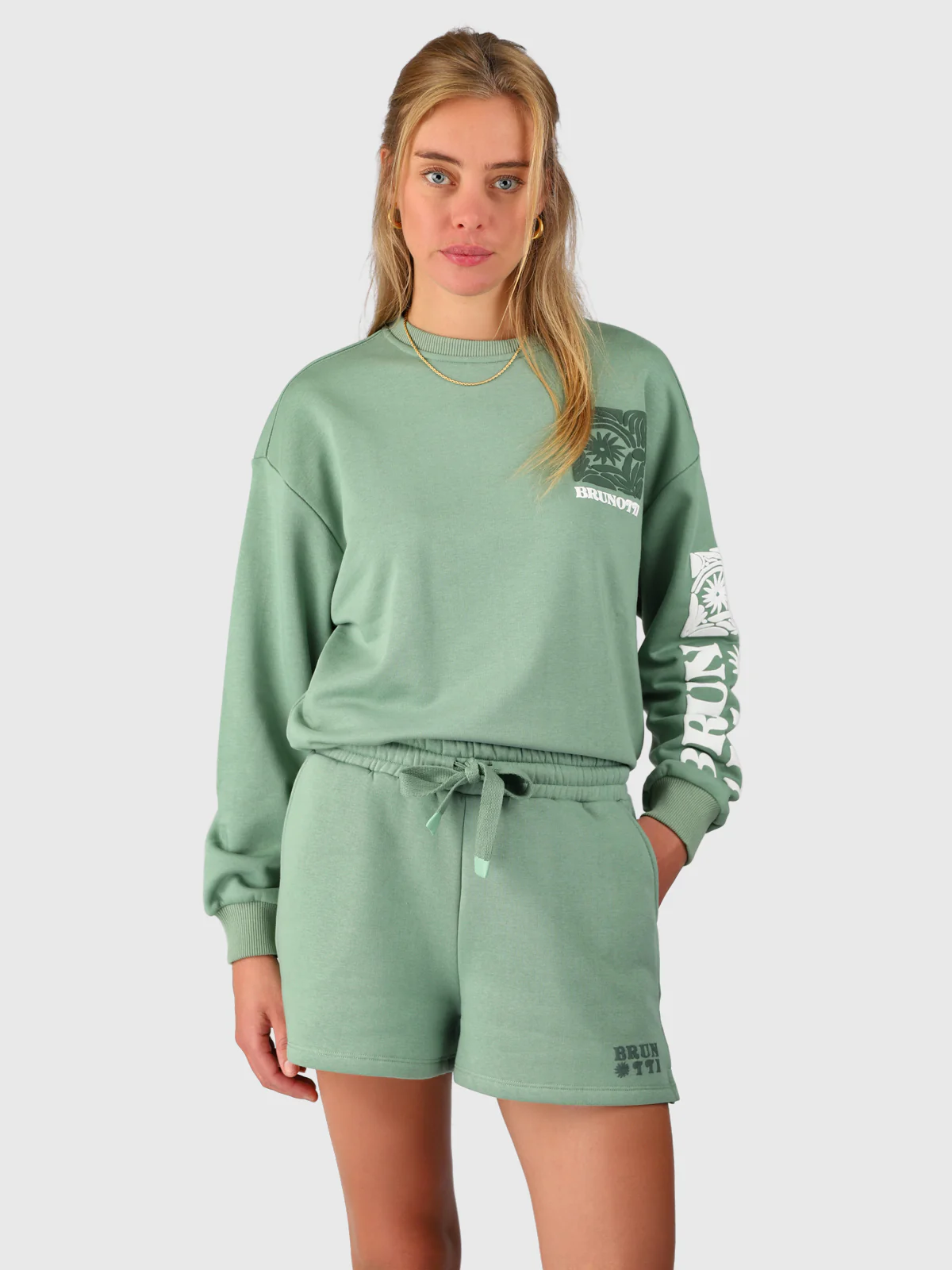 Milly Women Sweat Short | Eucalyptus - Image 2