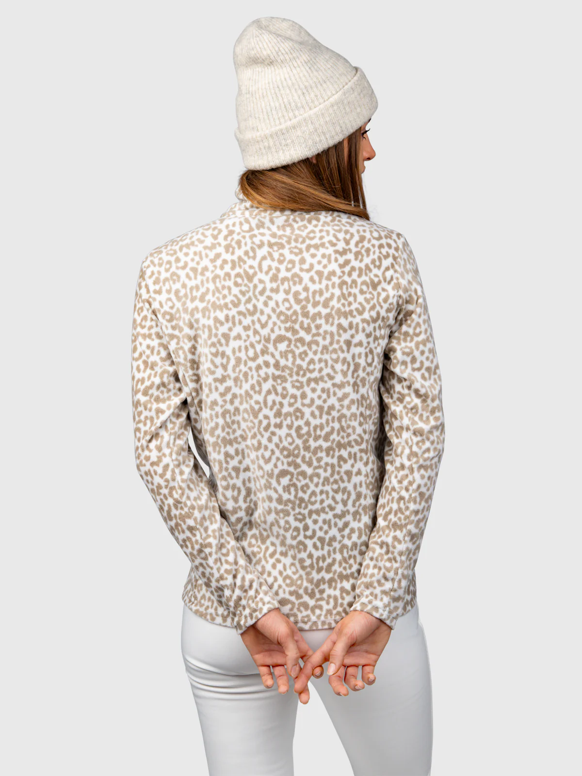 Misma-Print Women Fleece | Leopard Snow - Image 2