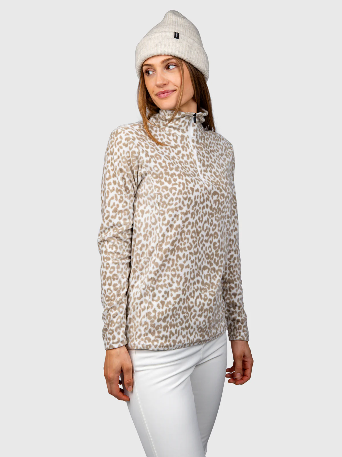 Misma-Print Women Fleece | Leopard Snow - Image 4