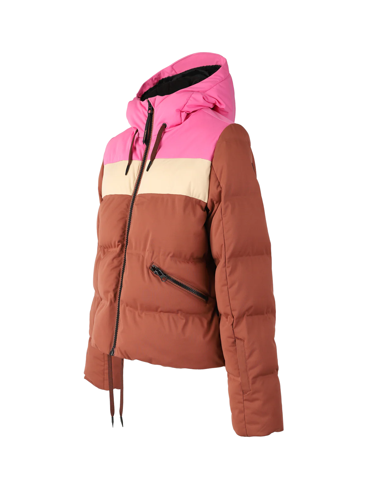 Niagona Women Puffer Snow Jacket | Brown - Image 9