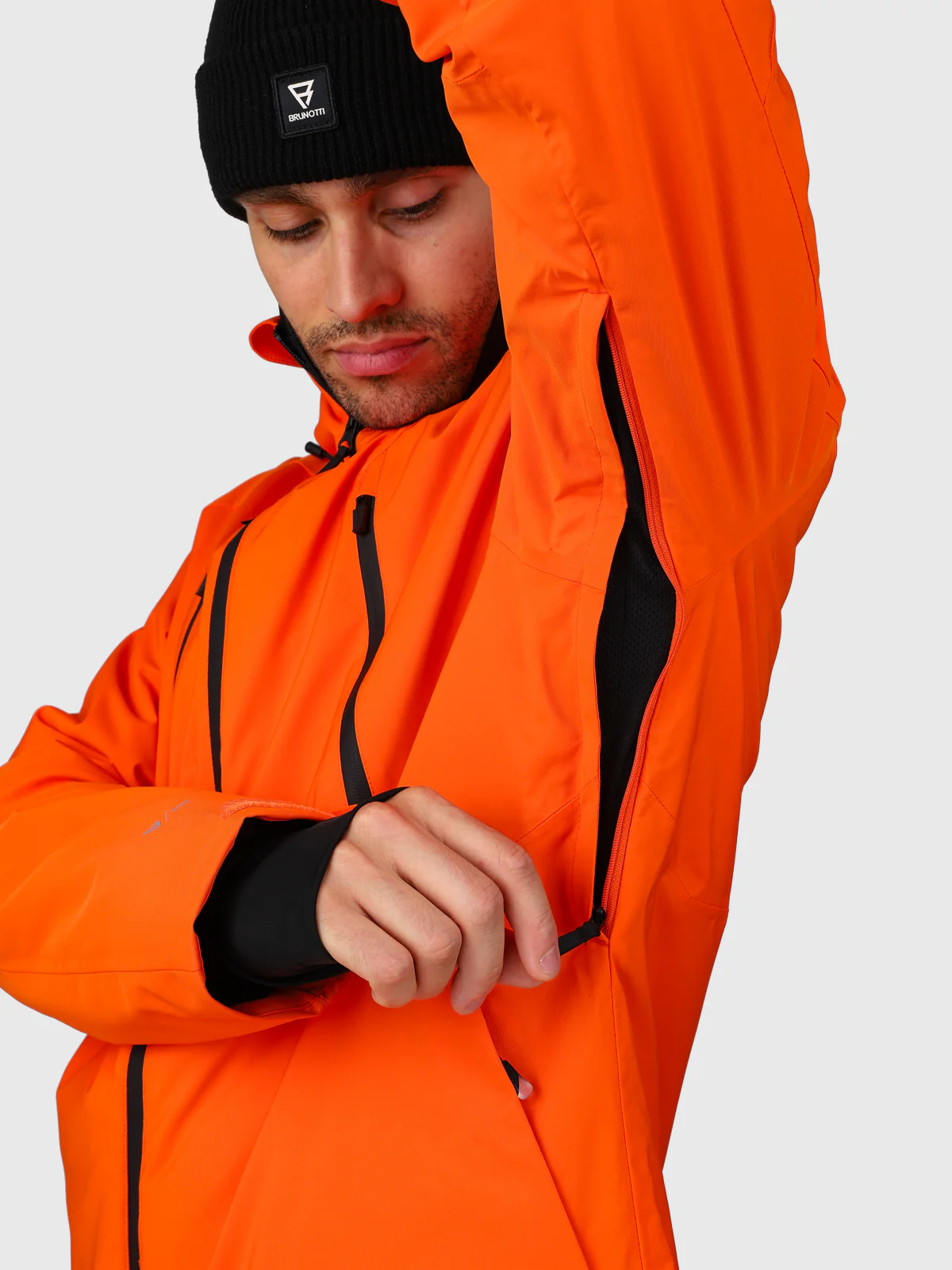 Norrow Men Snow Jacket | Punch Orange - Image 15