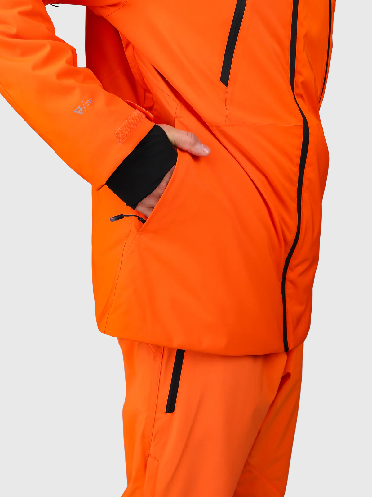 Norrow Men Snow Jacket | Punch Orange - Image 17