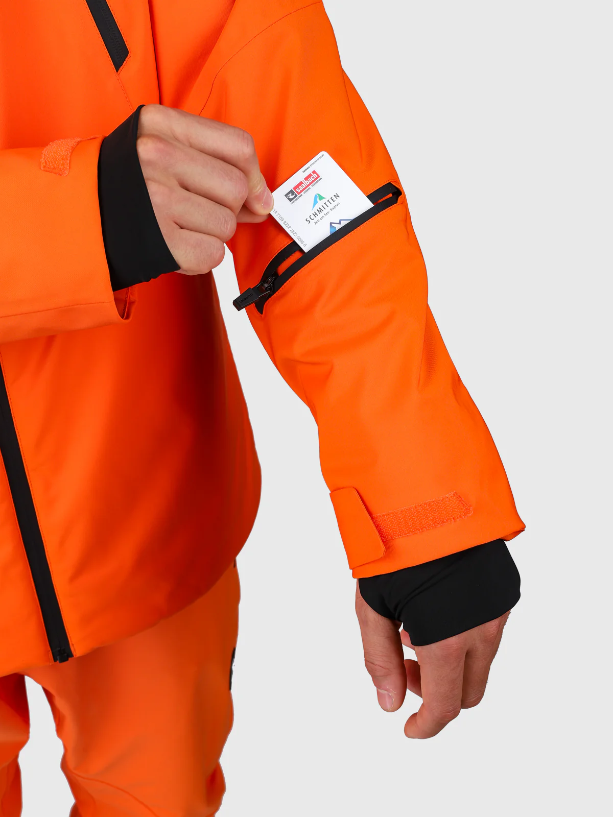 Norrow Men Snow Jacket | Punch Orange - Image 18