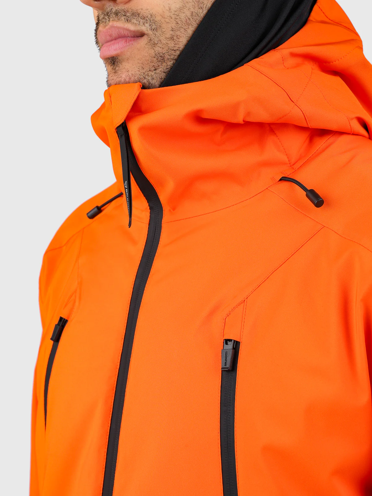 Norrow Men Snow Jacket | Punch Orange - Image 19
