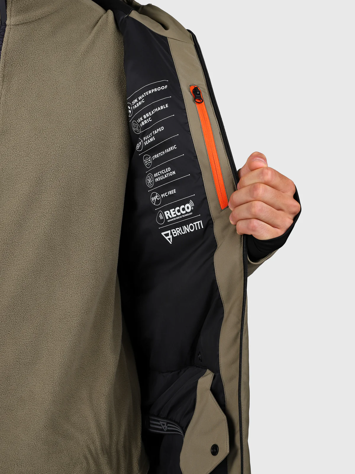 Norrow Men Snow Jacket | Dusky Green - Image 12