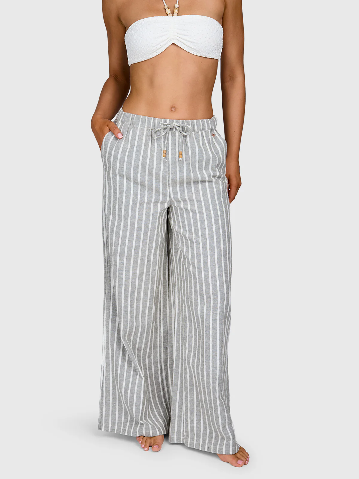 Pantella-Stripe Women Pants | Snow - Image 5
