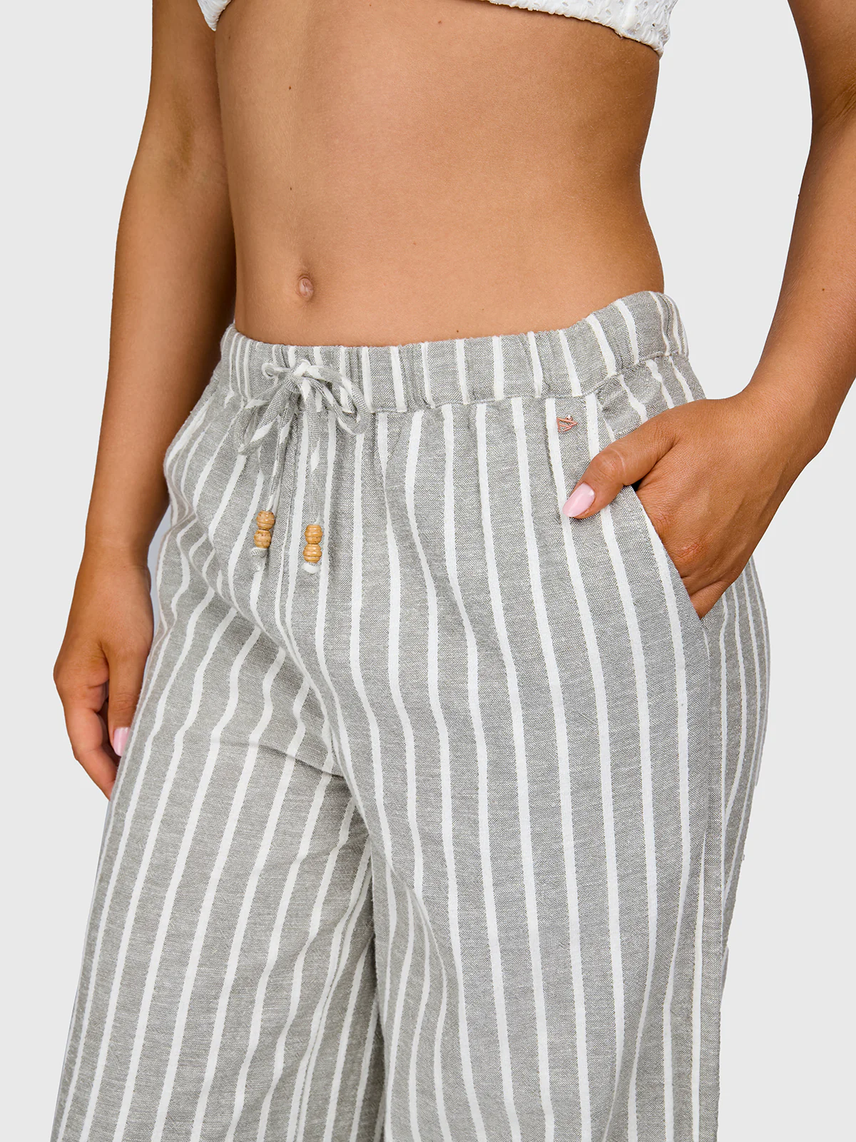 Pantella-Stripe Women Pants | Snow - Image 6