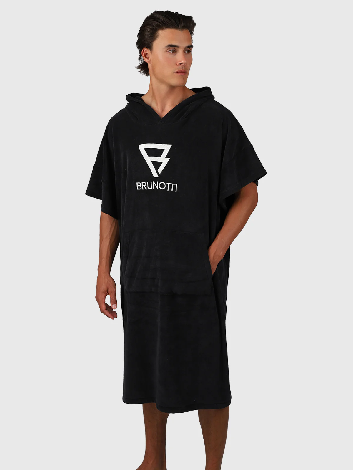Poncho-Solid Men Poncho | Black - Image 4