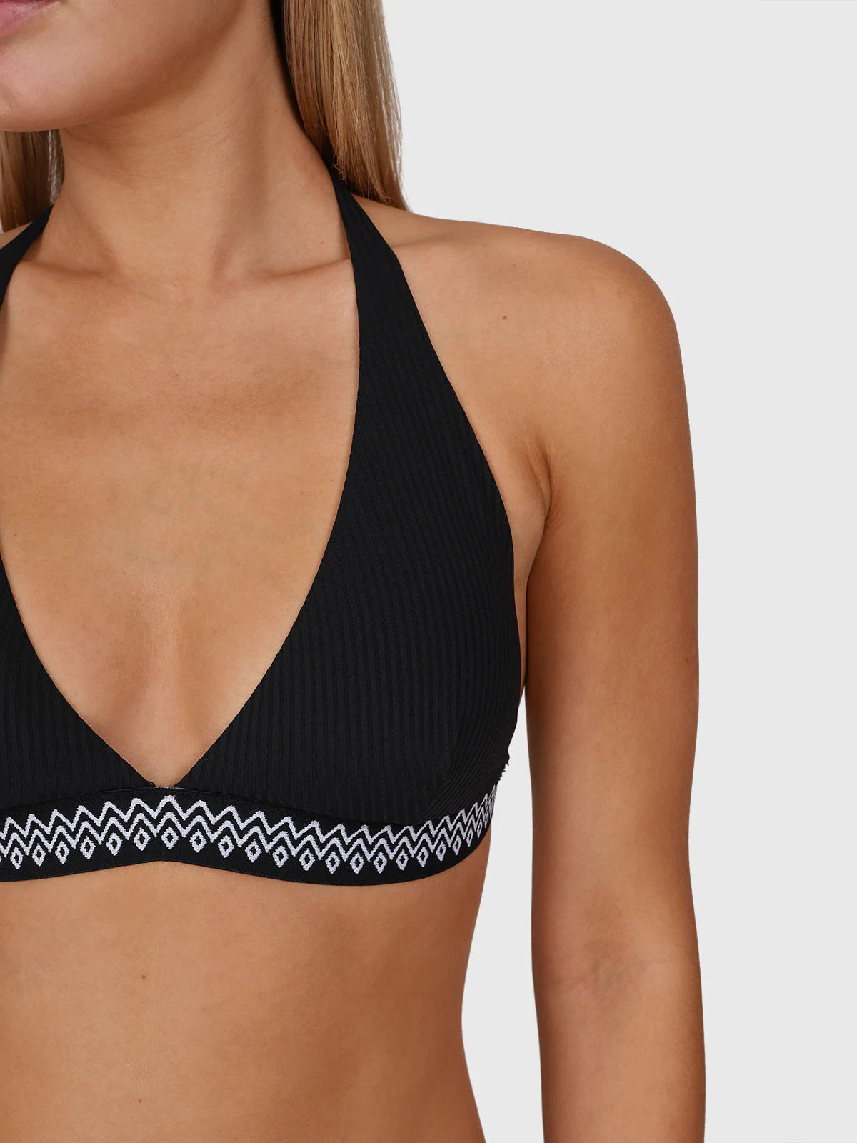 Relay-Rib Women Bikini Top | Black - Image 10