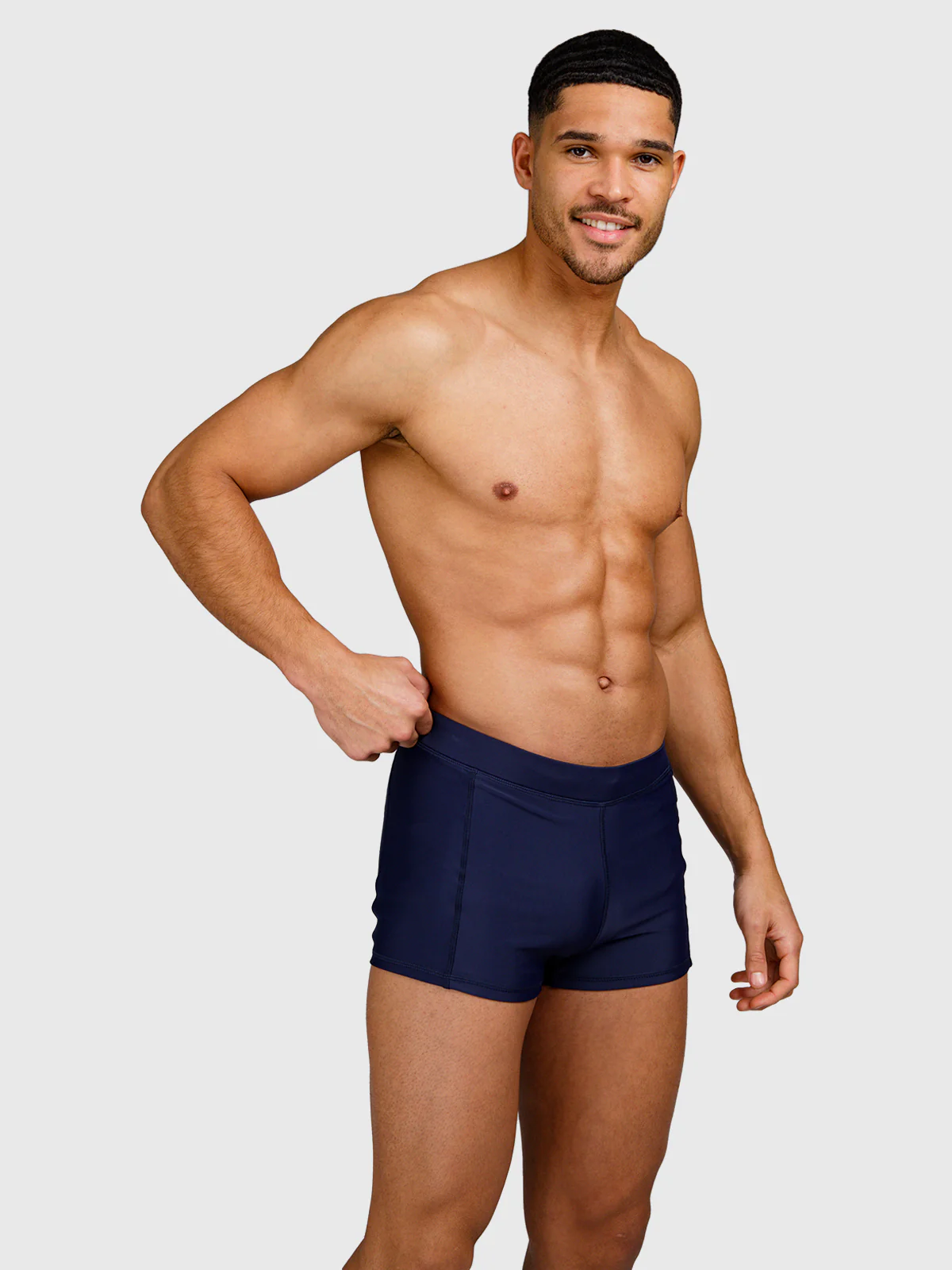 Samier-Logo Men Swim Trunks | Indigo Blue - Image 3