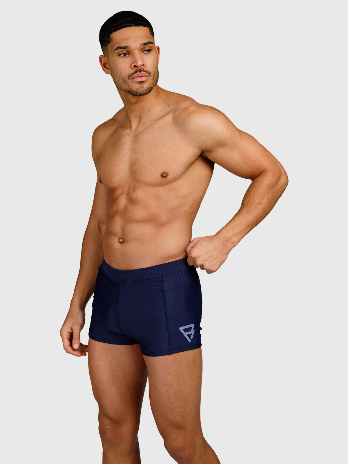 Samier-Logo Men Swim Trunks | Indigo Blue - Image 4