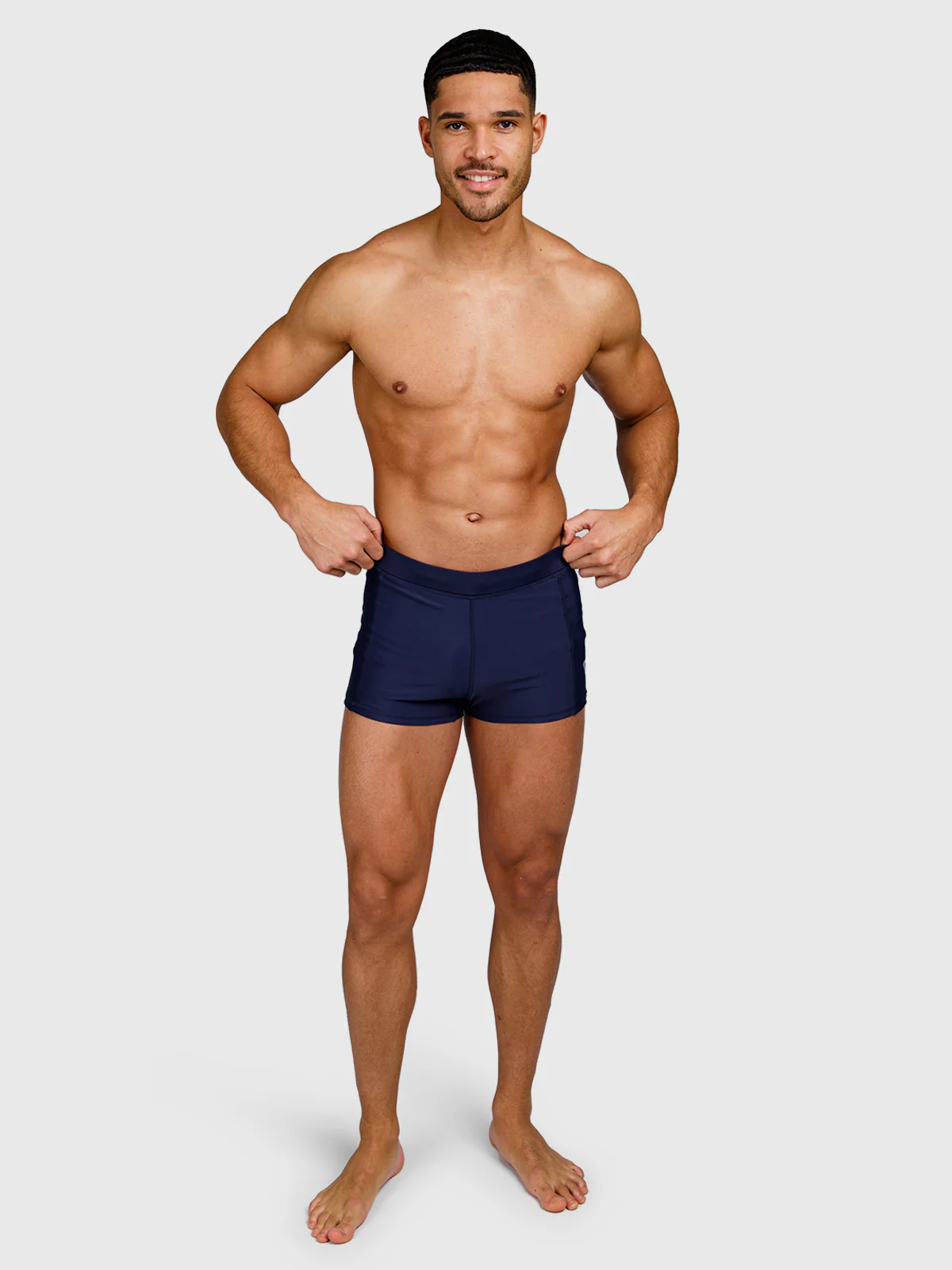 Samier-Logo Men Swim Trunks | Indigo Blue - Image 5