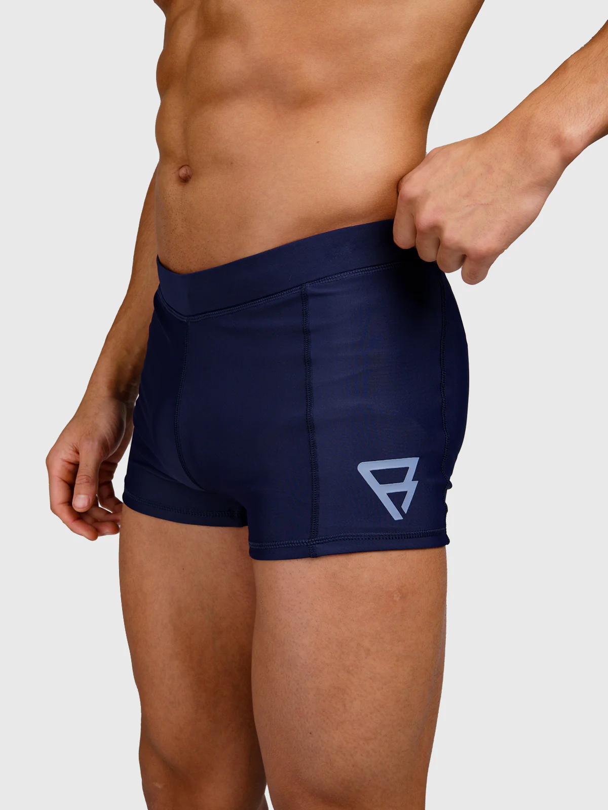 Samier-Logo Men Swim Trunks | Indigo Blue - Image 6