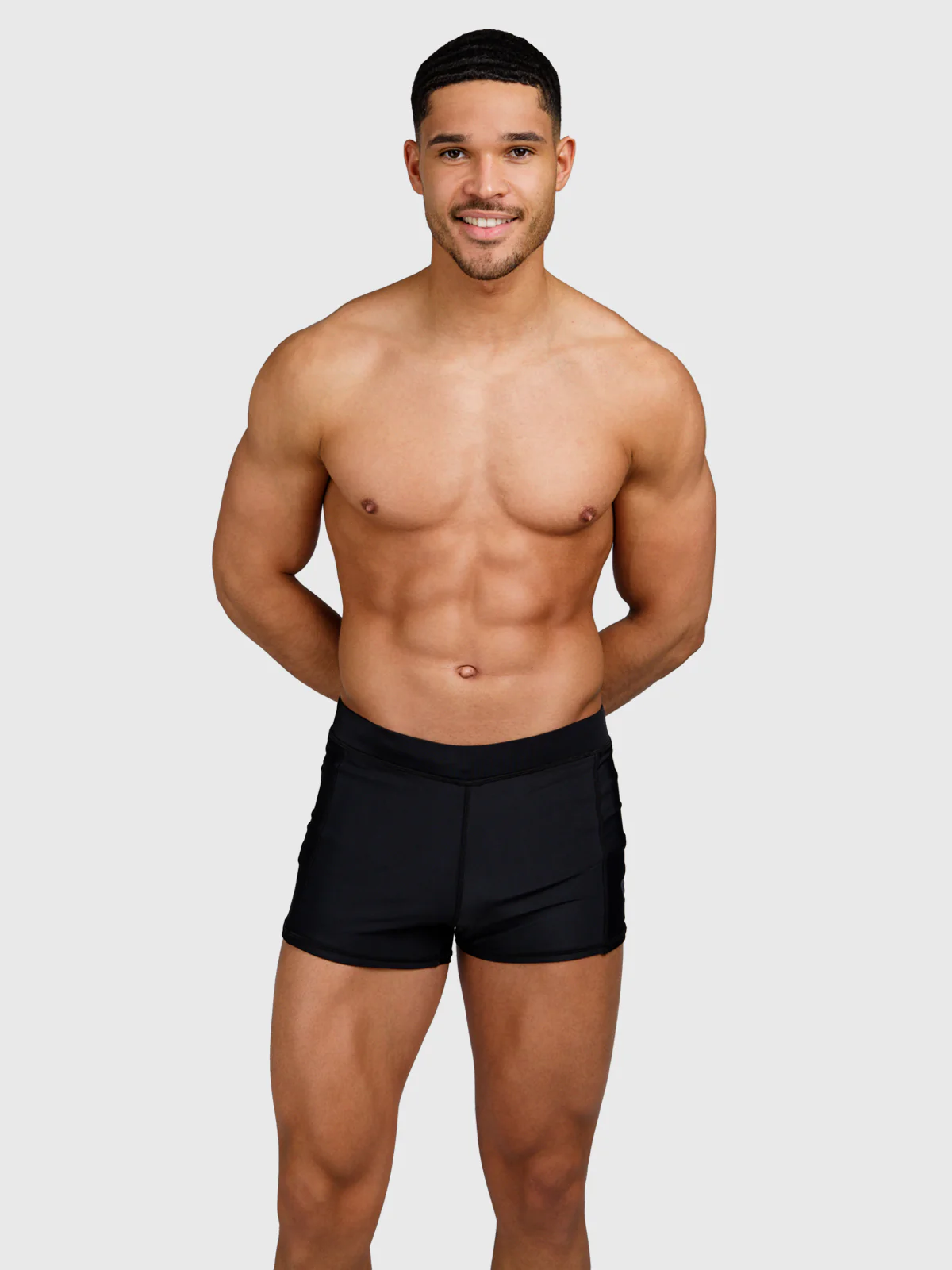 Samier-Logo Men Swim Trunks | Black