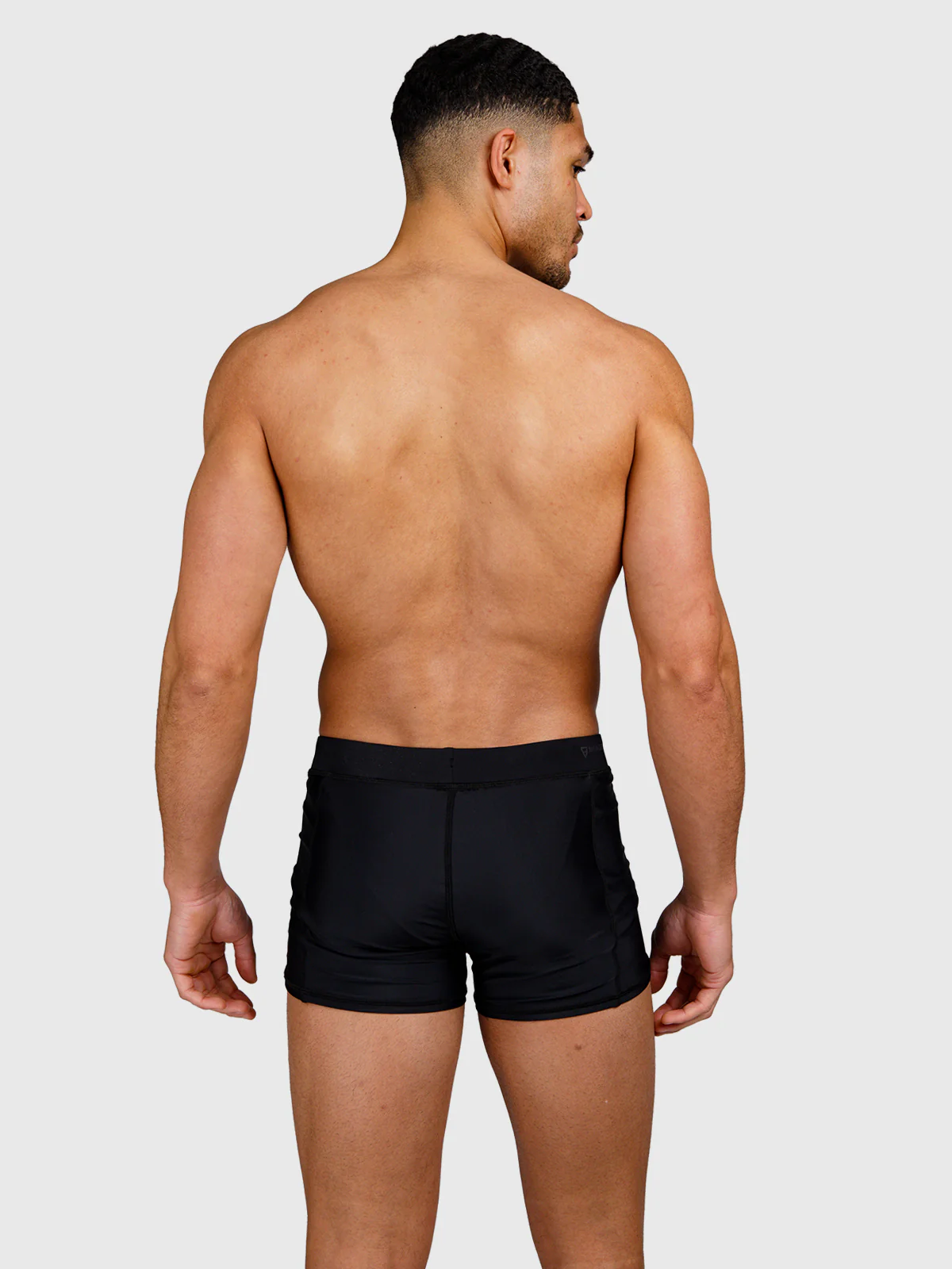 Samier-Logo Men Swim Trunks | Black - Image 2