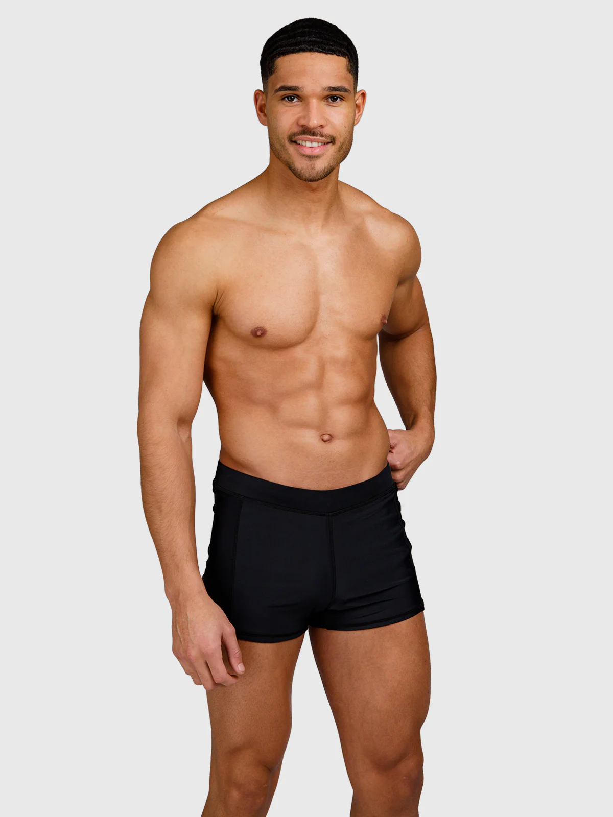 Samier-Logo Men Swim Trunks | Black - Image 4