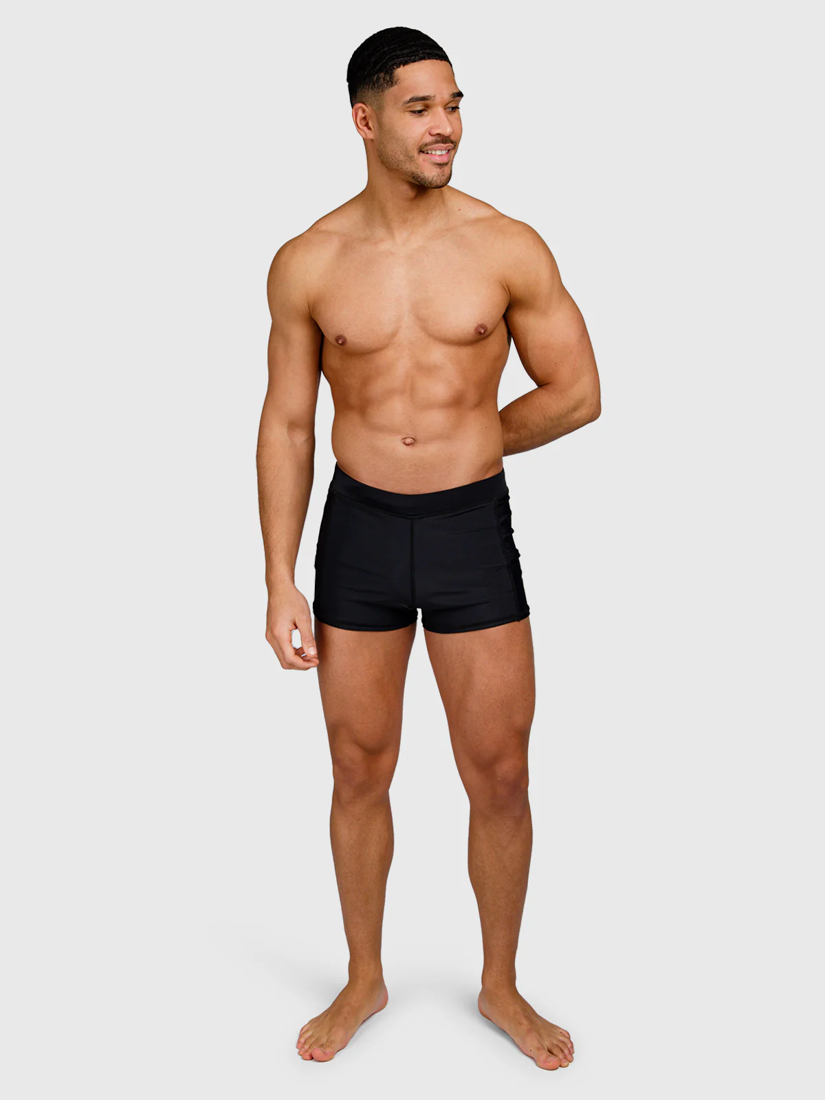 Samier-Logo Men Swim Trunks | Black - Image 5
