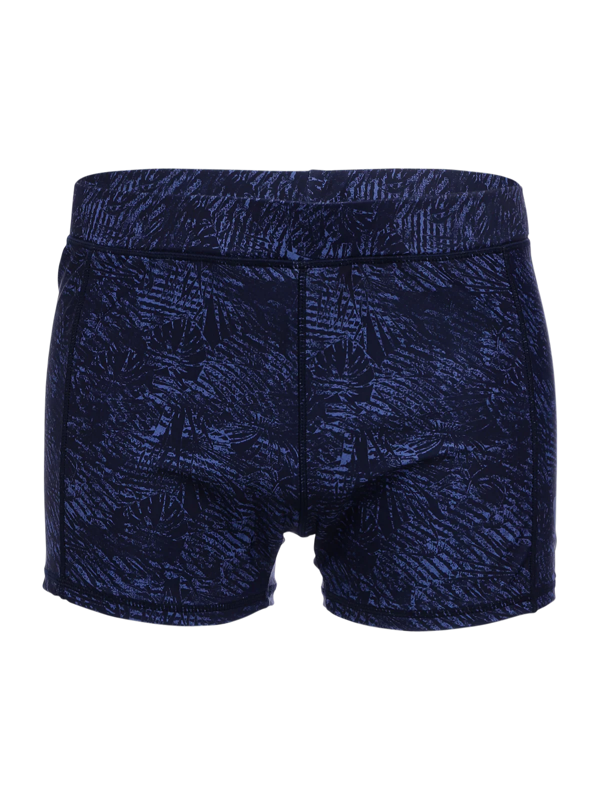 Samier-Print Men Swim Trunks | Indigo Blue
