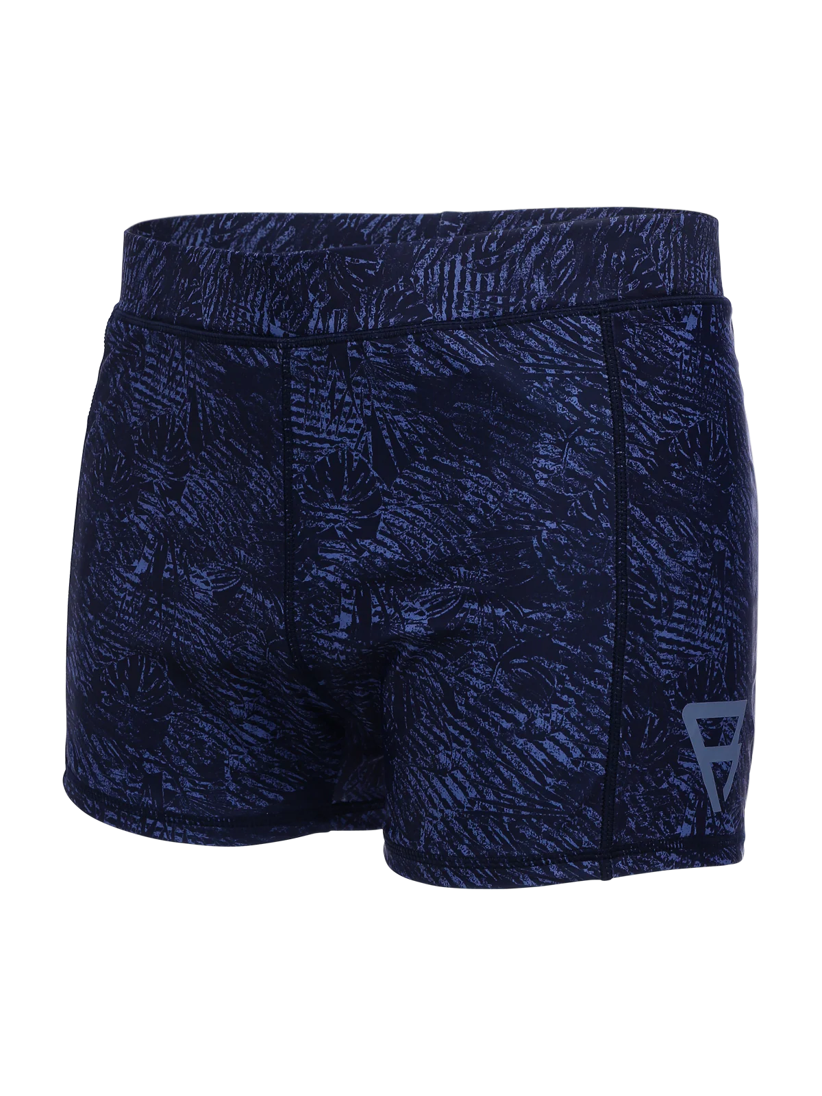 Samier-Print Men Swim Trunks | Indigo Blue - Image 3