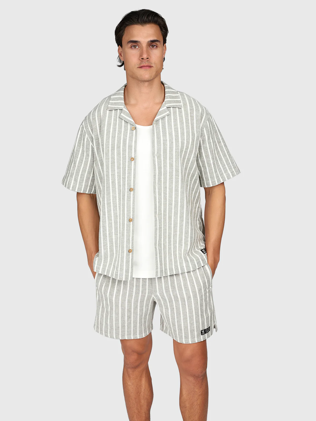 Sanni-Stripe Men Shirt | Snow - Image 4