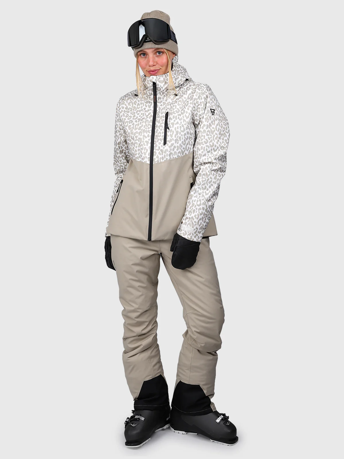 Scialena-Print Women Snow Jacket | Leopard Snow - Image 5