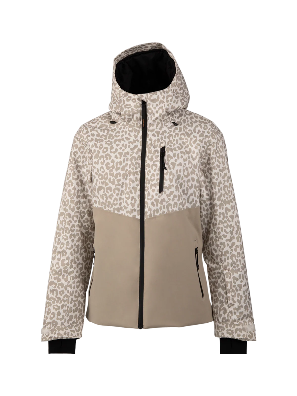Scialena-Print Women Snow Jacket | Leopard Snow - Image 7