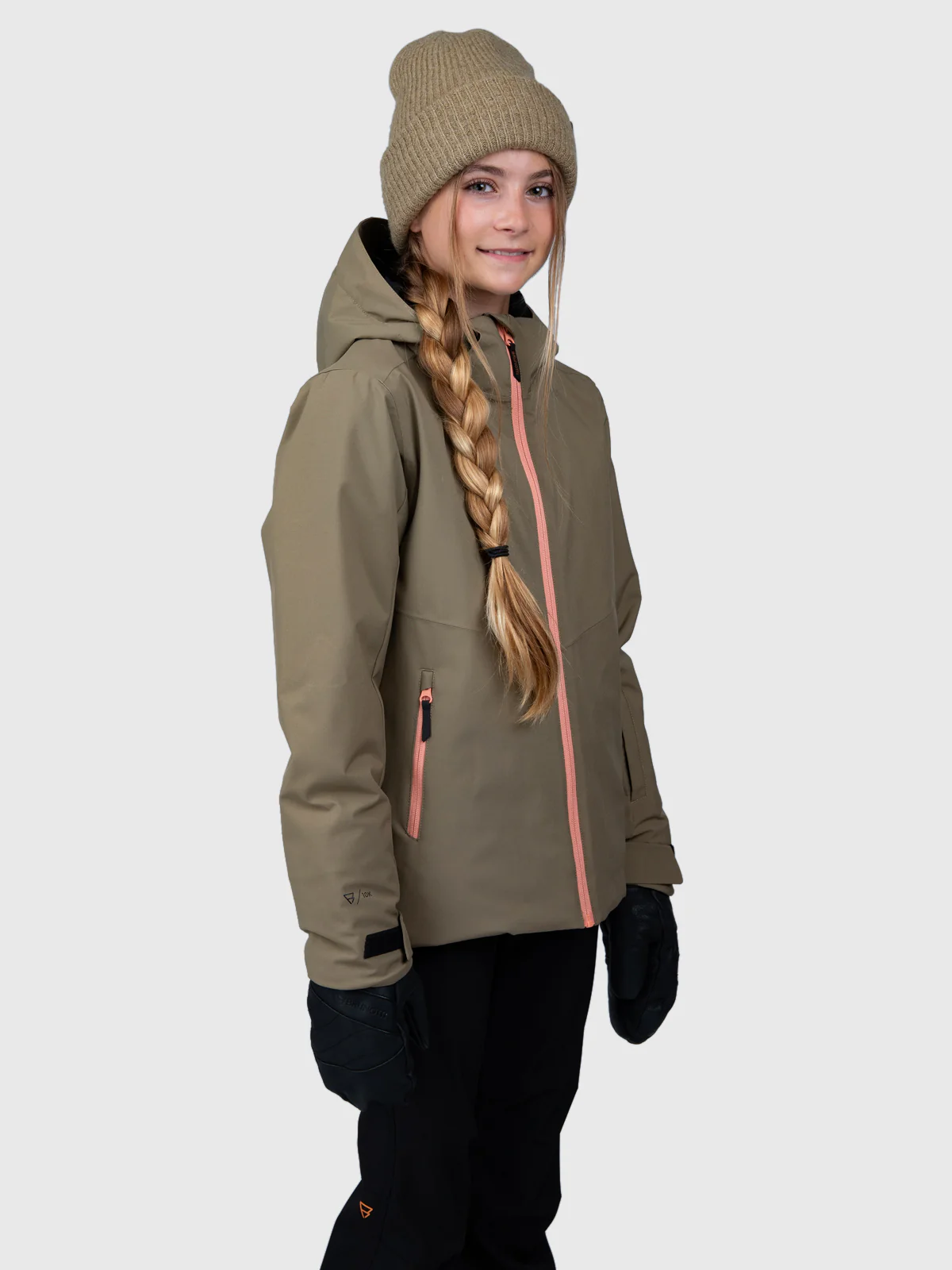 Scialeny Girls Snow Jacket | Dusky Green - Image 3