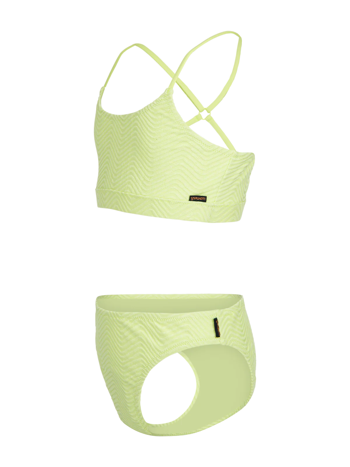 Sofia-Chevron Girls Bikini | Daiquiri Green - Image 3