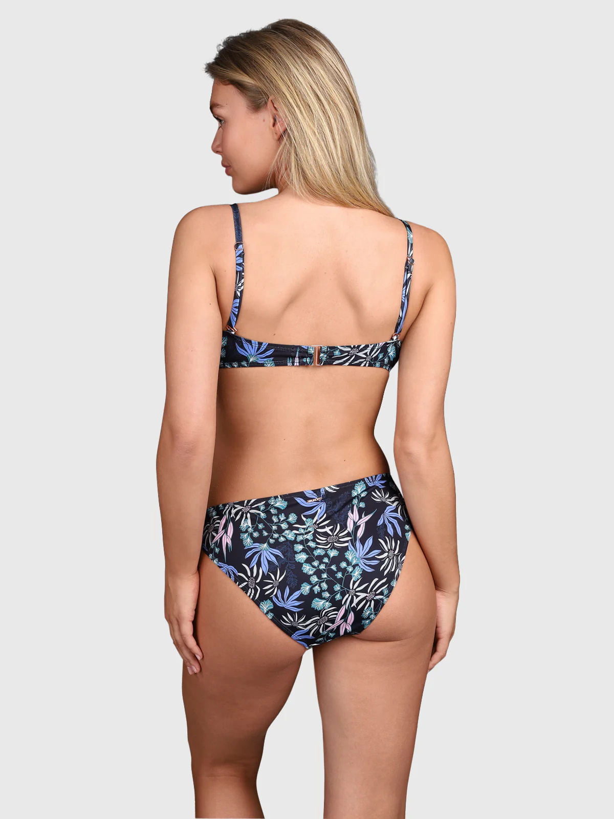 Stefana-Print Women Bikini Top | Black - Image 3