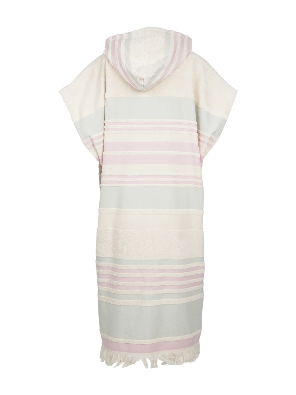 Stripey Women Poncho | Aqua Grey - Image 8
