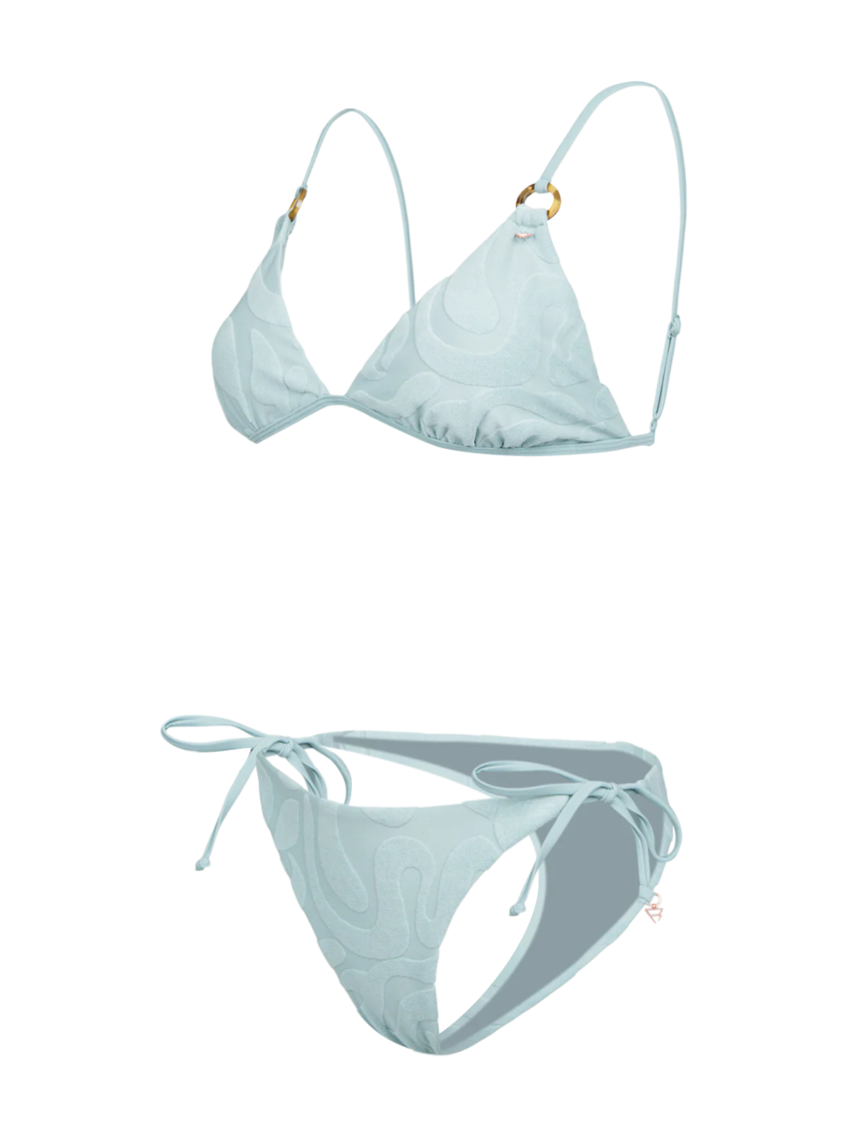 Sunanda-Jacquard Women Bikini | Aqua Grey - Image 9