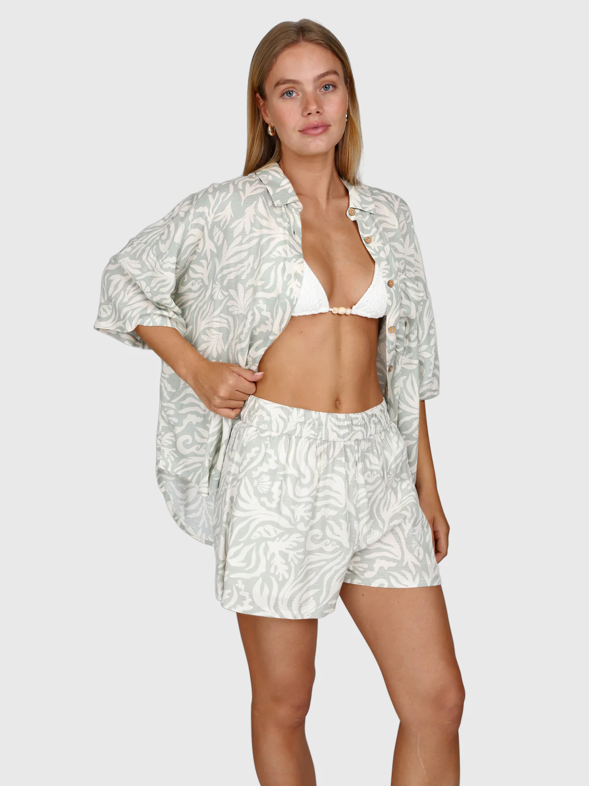 Teodhora Women Shirt | Aqua Grey - Image 4