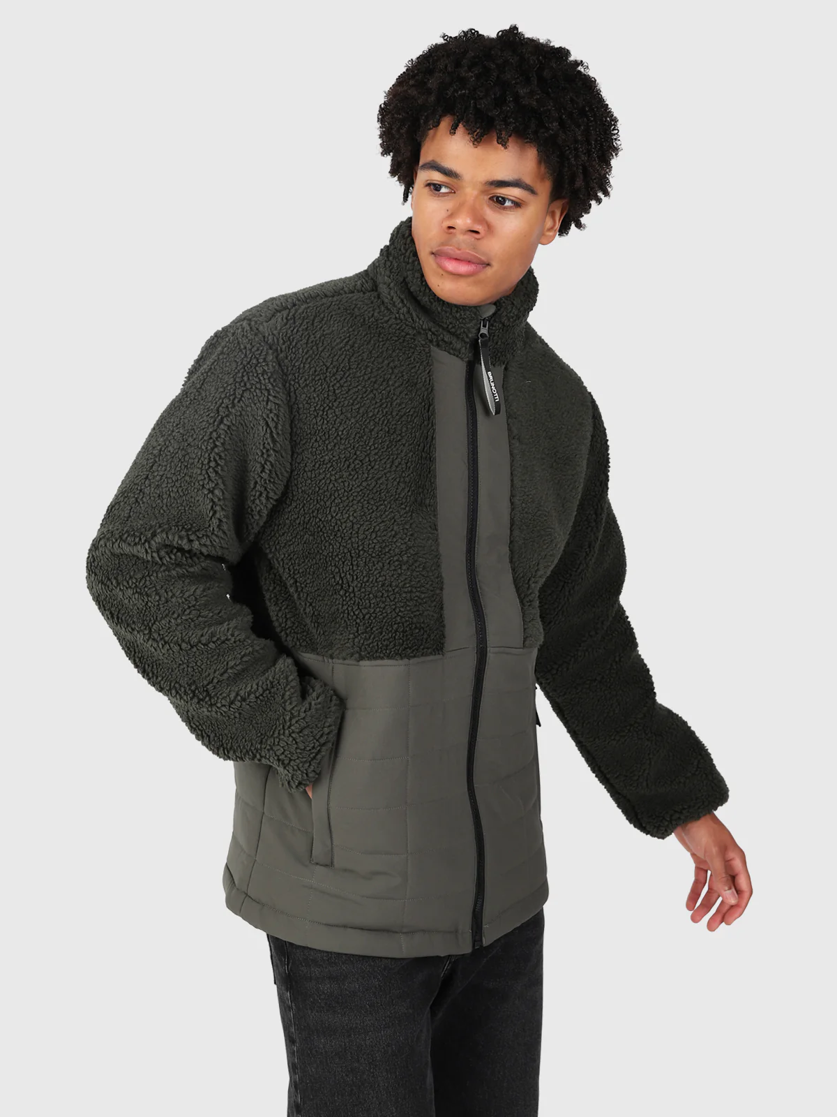 Tontio Men Teddy Jacket | Green - Image 9