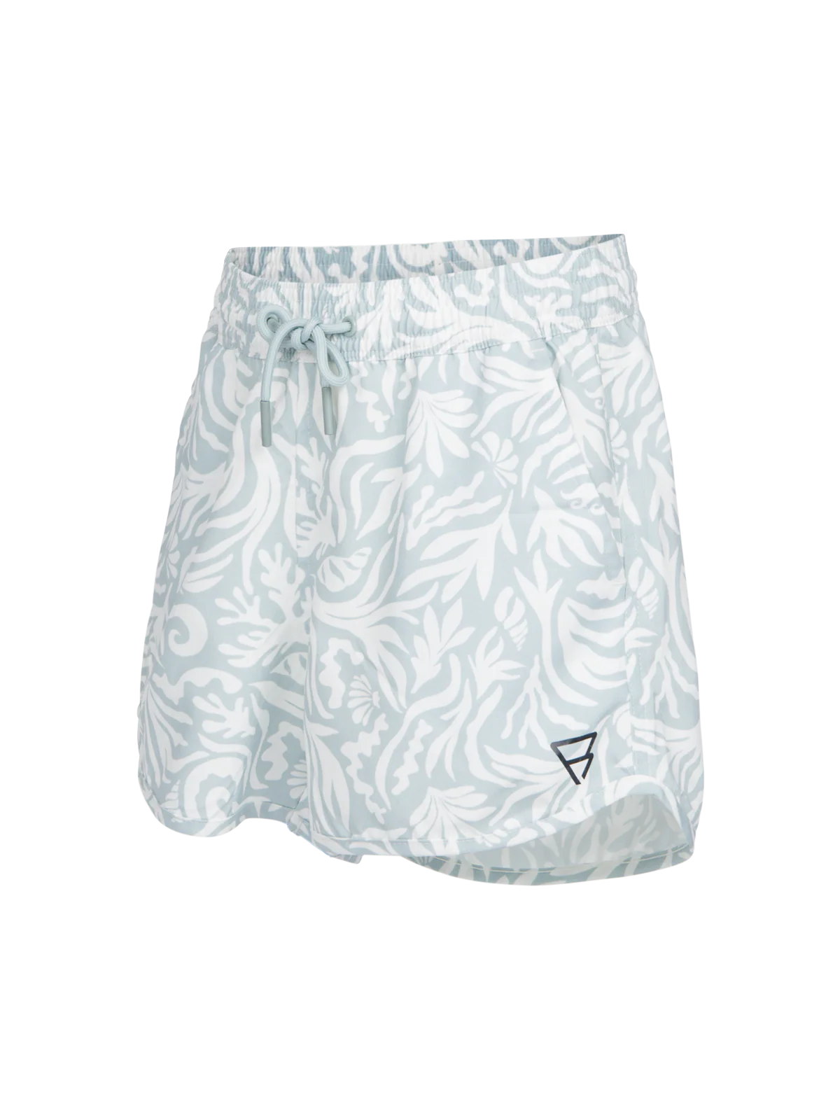 Tulya-Print Girls Swim Shorts | Aqua Grey - Image 8
