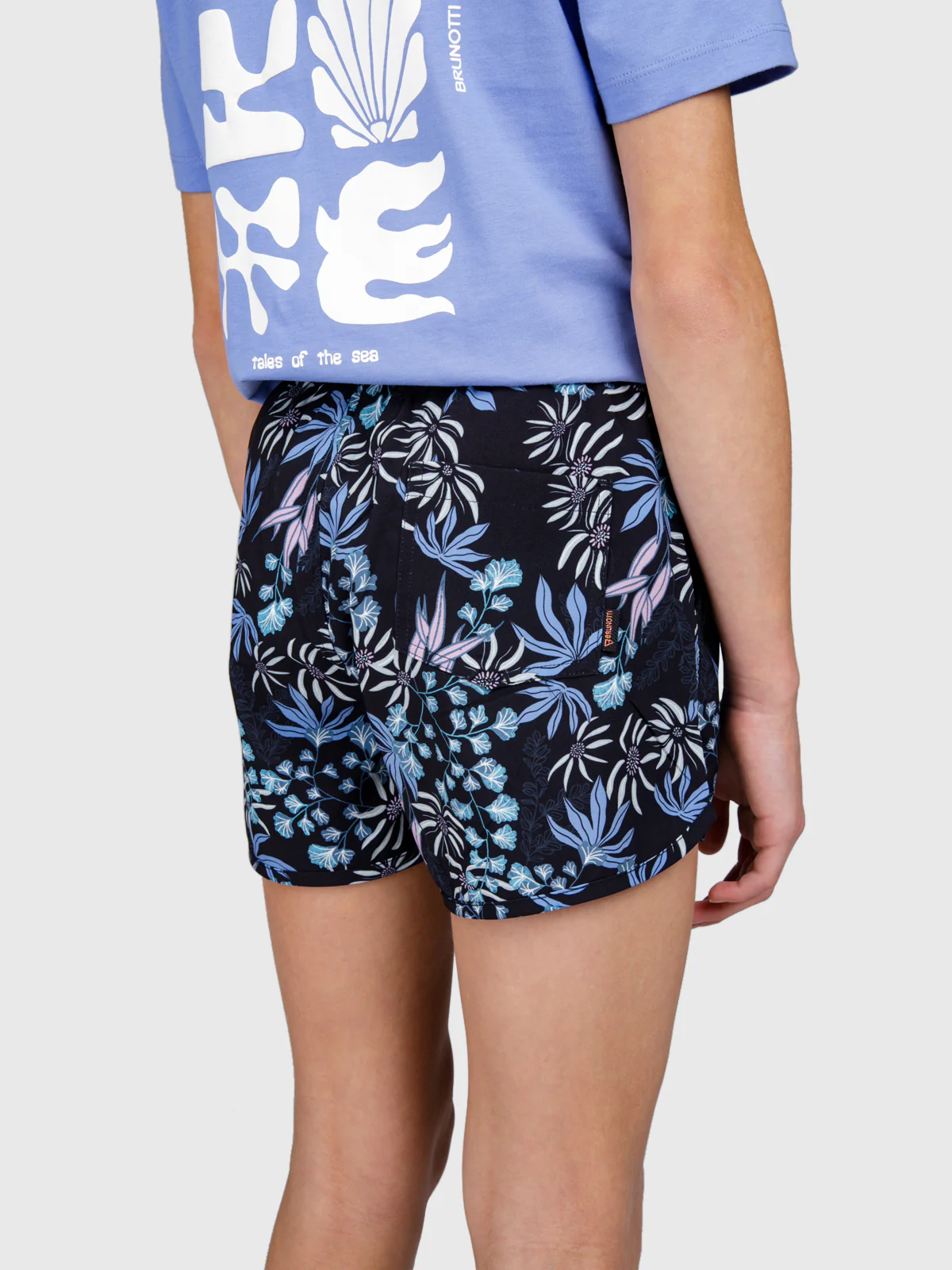 Tulya-Print Girls Swim Shorts | Black - Image 10