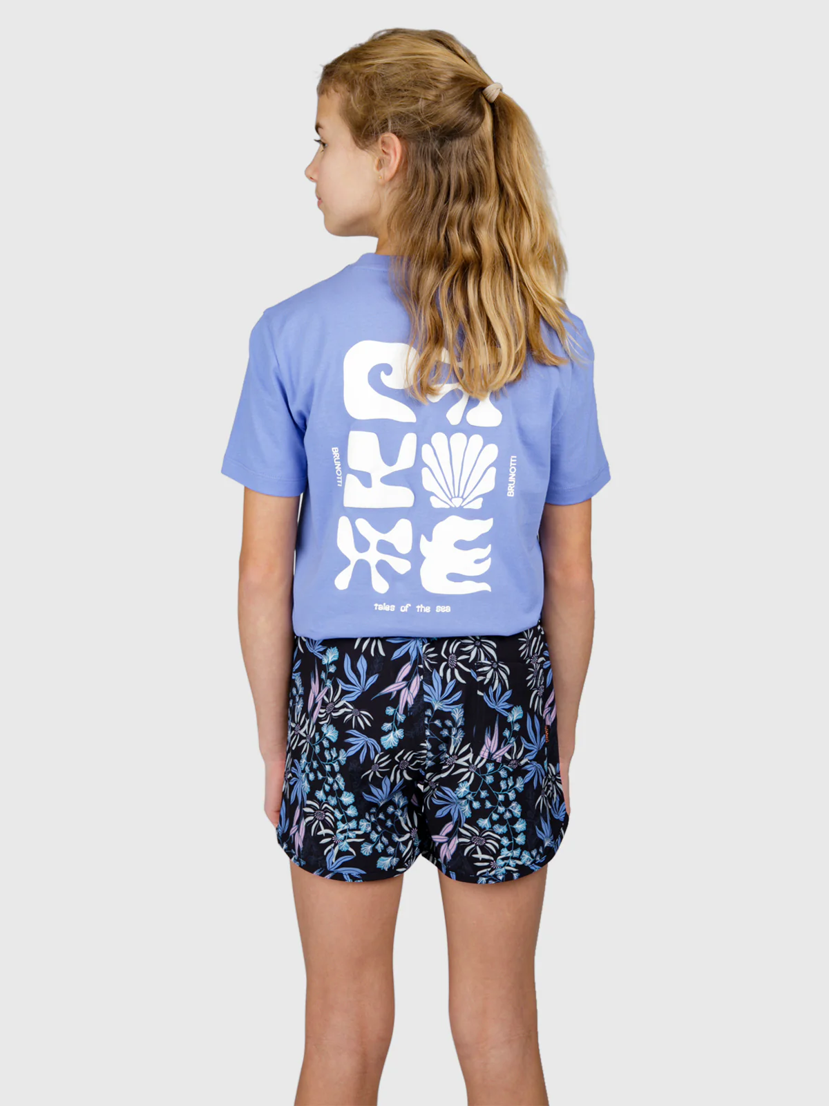 Tulya-Print Girls Swim Shorts | Black - Image 3