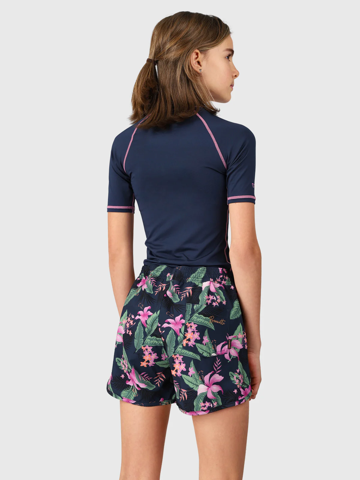 Tulya-Tropicana Girls Swim Shorts | Indigo Blue - Image 3