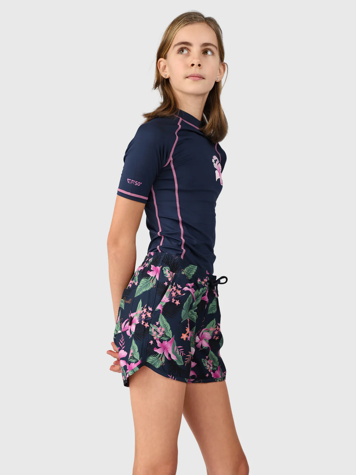 Tulya-Tropicana Girls Swim Shorts | Indigo Blue - Image 4